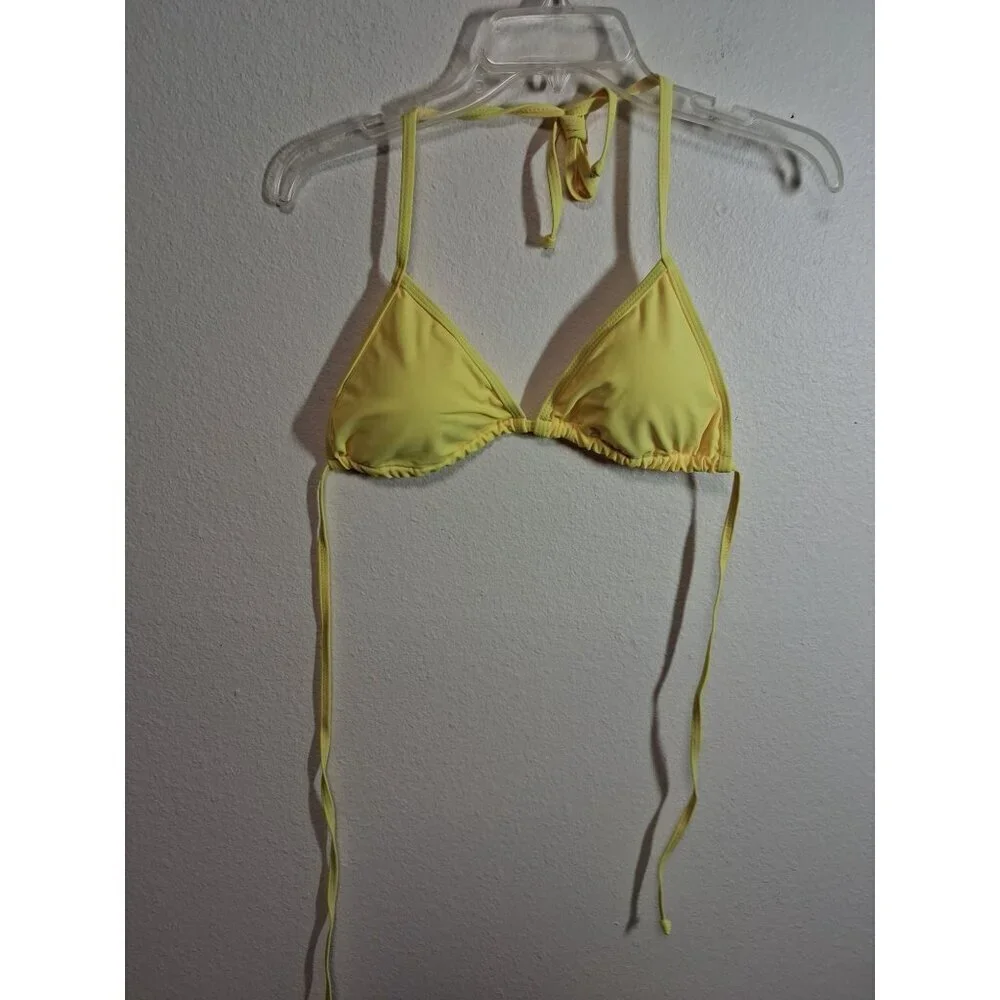 NWOT Yellow Bikini 2 Piece Swimsuit Beach Summer Pool Vacation Womens Size Small